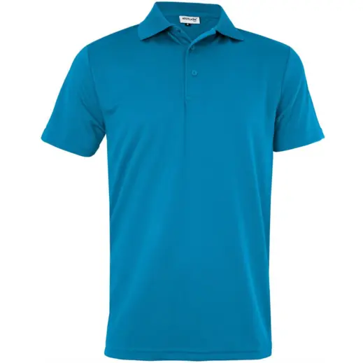 Mens Pro Golf Shirt Cyan Front